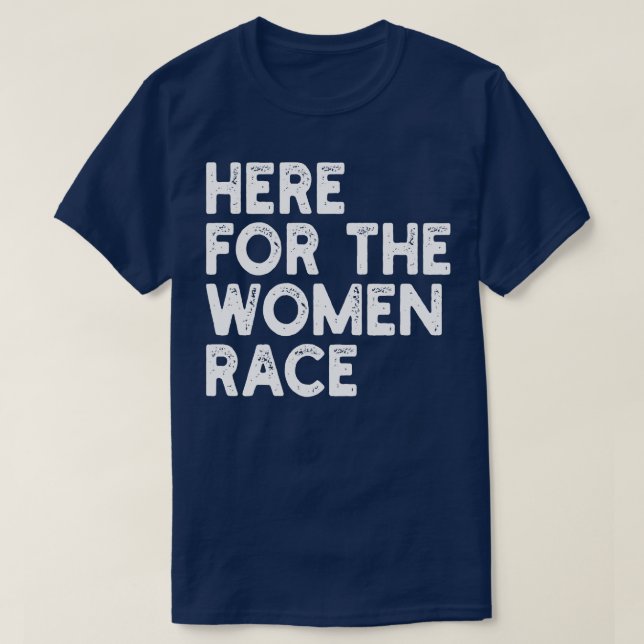 Camiseta aquí por la raza de las mujeres (Diseño del anverso)