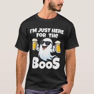 Camiseta Aquí por Las Gafas de Sol Fantasmales Divertidas d
