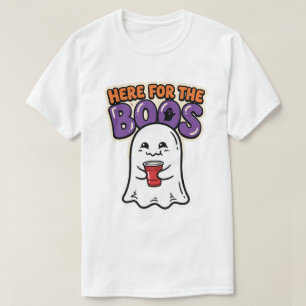 Camiseta Aquí Por Los Abucheos Arte De Fiesta De Halloween