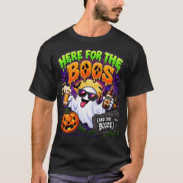Camiseta Aquí por los abucheos y el licor divertido Hallowe
