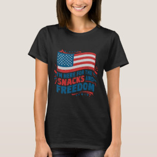 Camiseta Aquí Por Los Aperitivos Y La Vintage De La Liberta