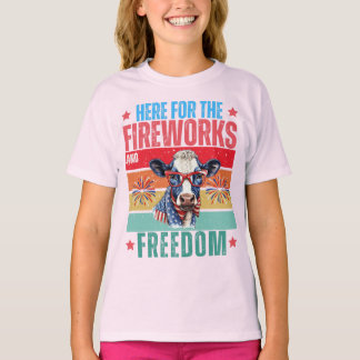 Camiseta Aquí por los fuegos artificiales y la libertad, va