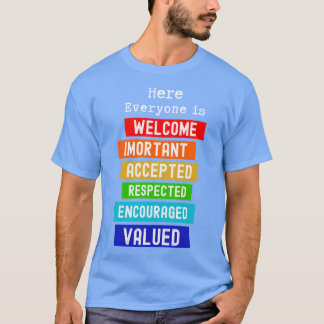 Camiseta Aquí todos son bienvenidos Importante Profesor de