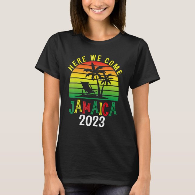 Camiseta Aquí Vamos Jamaica 2023 Vacaciones familiares de v (Anverso)