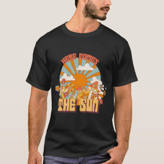 Camiseta Aquí viene el diseño retro de Sun
