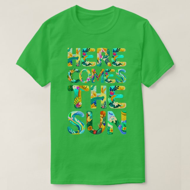 Camiseta Aquí viene el sol (Diseño del anverso)