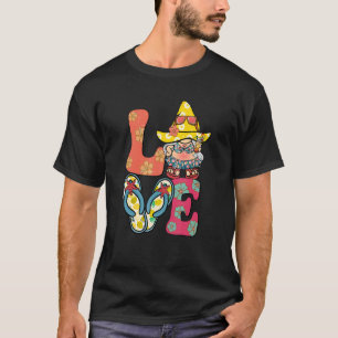 Camiseta Aquí Viene El Sol Amor Gnome Verano Retro Beach V