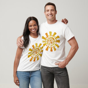 Camiseta Aquí viene el sol Baby Shower de acuarela