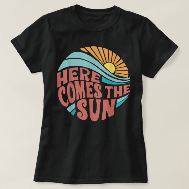 Camiseta Aquí Viene El Sol Hombres Mujeres Niños Pequeños S (Diseño del anverso)