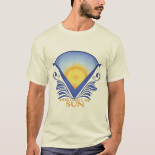 Camiseta Aquí viene el sol - Vibrante Tee gráfico del amane