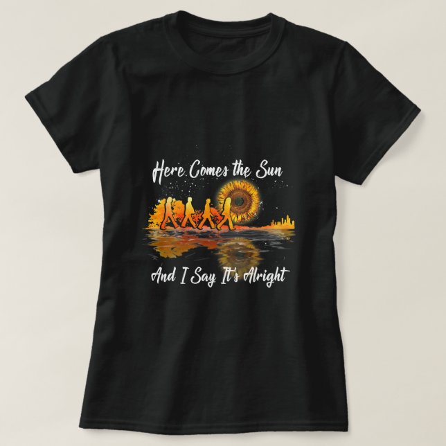 Camiseta Aquí Viene El Sol Y Digo Que Está Bien Guitar Gr (Diseño del anverso)