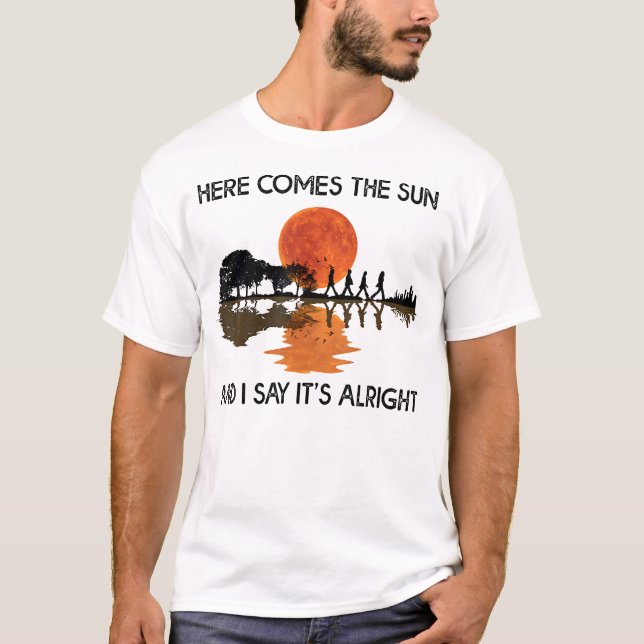 Camiseta Aquí viene el sol y digo que está bien la guitarra (Anverso)