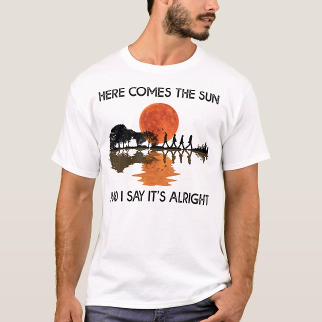 Camiseta Aquí viene el sol y digo que está bien la guitarra (Anverso)