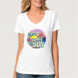 Camiseta Aquí viene el Sun Retro Tropical Hawaiian Beach