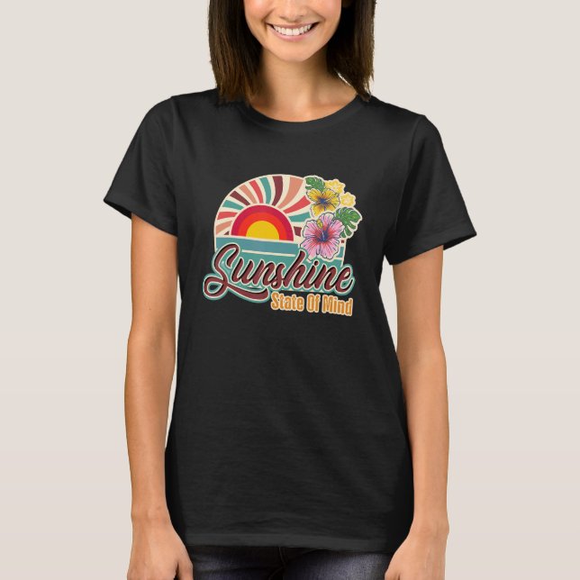 Camiseta Aquí Viene El Sunshine Estado De La Mente De Flori (Anverso)