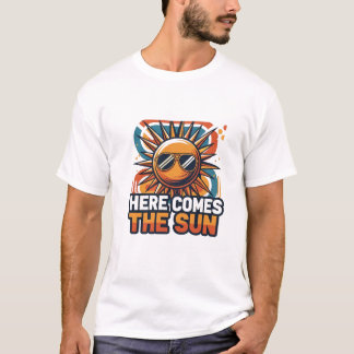 Camiseta Aquí Viene El Vintage Retro Del Sol