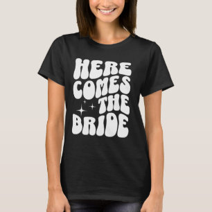 Camiseta Aquí viene la novia Groovy Bach Retro Despedida de