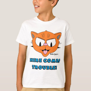 Camiseta "¡AQUÍ VIENEN LOS PROBLEMAS!" Niños graciosos d