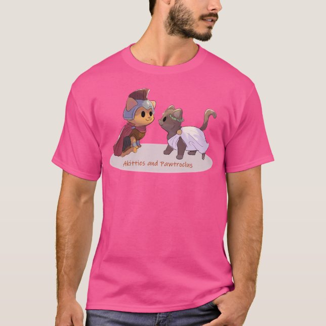 Camiseta Aquiles Y Patroculus Cat Pun (Anverso)