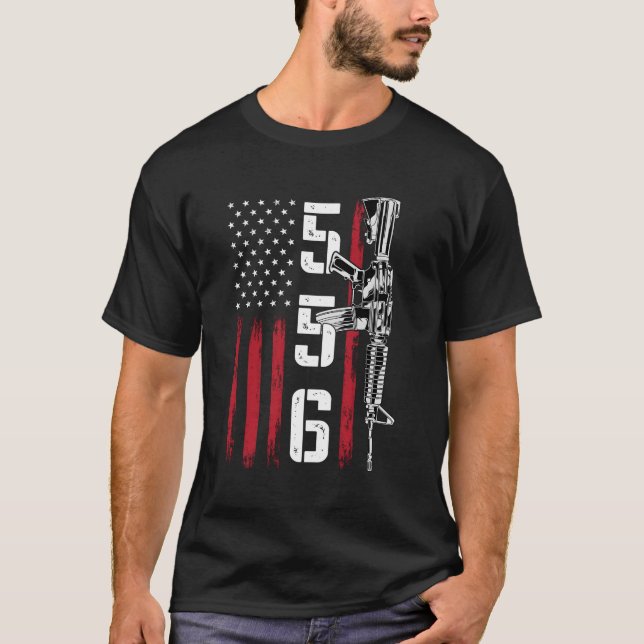 Camiseta Ar15 Rifle 2Nd Adt 556 Ar-15 Atrás (Anverso)