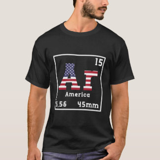 Camiseta Ar-15 América 556 45Mm Gracioso Sarcástico Pro 2º 