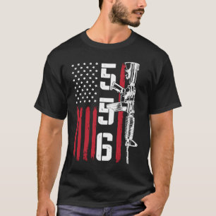 Camiseta Ar 15 American Flag Enmienda 556