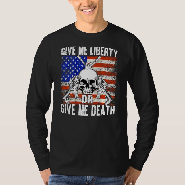 Camiseta AR-15 Dame Libertad O Muerte Calavera - Ar1 (Anverso)