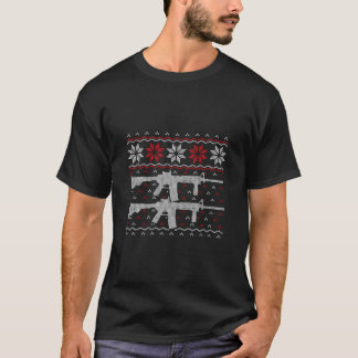 Camiseta Ar 15 Navidades Feo De Rifle De Estilo 2ª Enmienda