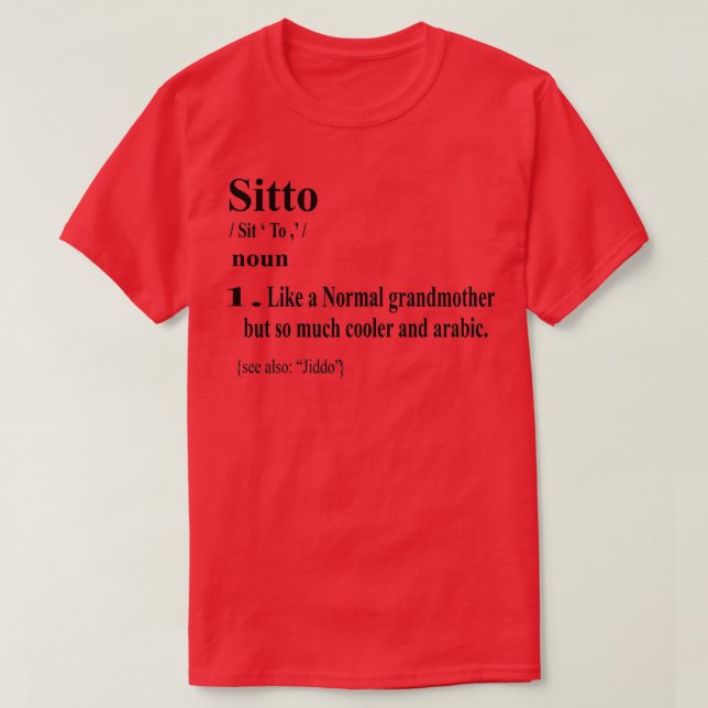 Camiseta Ar diseño de abuela árabe de definición de sitio p (Diseño del anverso)