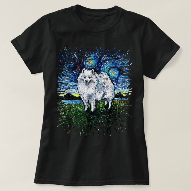 Camiseta Ar. Noche de perros estelares esquimales japoneses (Diseño del anverso)