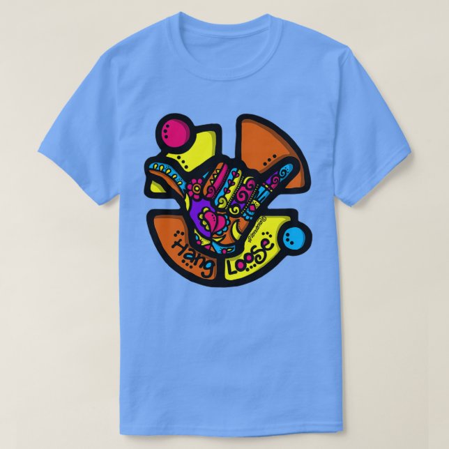 Camiseta Ar original del Shaka Hang Loose Surfing Surfing C (Diseño del anverso)