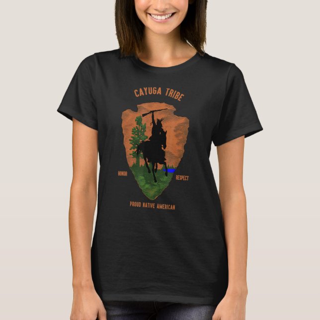 Camiseta Ar. retro orgulloso nativo americano de la tribu C (Anverso)