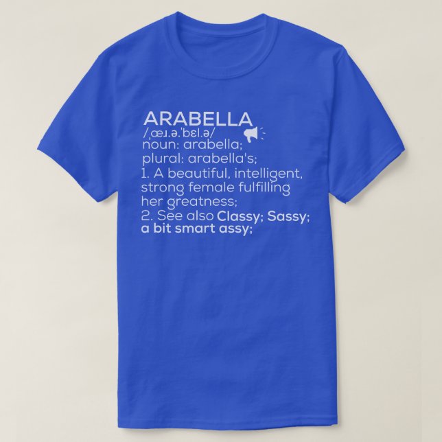 Camiseta Arabella Nombre Arabella Definición Arabella Mujer (Diseño del anverso)