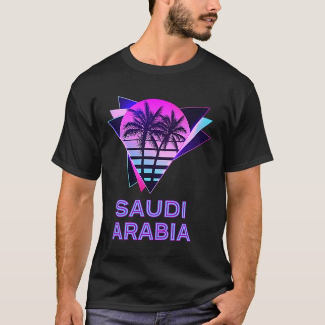 Camiseta Arabia Saudita: El retro de palmeras de los años 8 (Anverso)