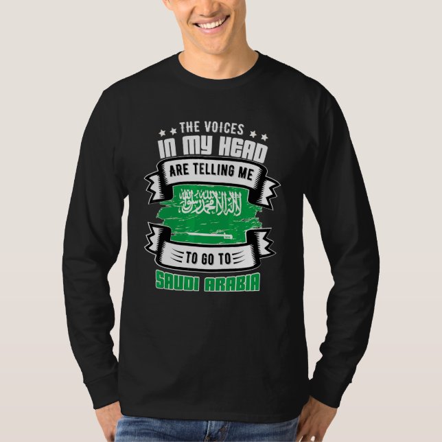 Camiseta Arabia Saudita En Mi Cabeza (Anverso)
