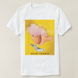Camiseta Arabia Saudita ilustró afiche de viajes.