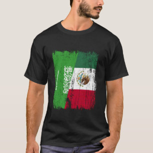 Camiseta Arabia Saudita México Media Bandera Saudita Mexica