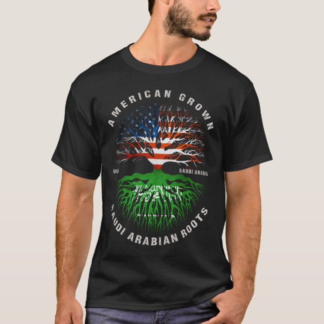 Camiseta Arabia Saudita, un país de origen americano, se ex (Anverso)