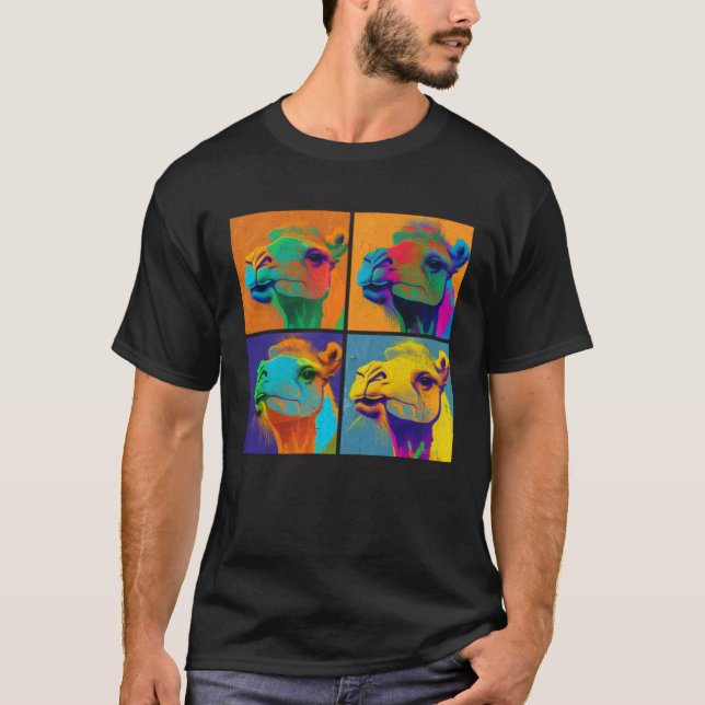 Camiseta Arabian Camel Pop Illustration Colorful Animal (Anverso)