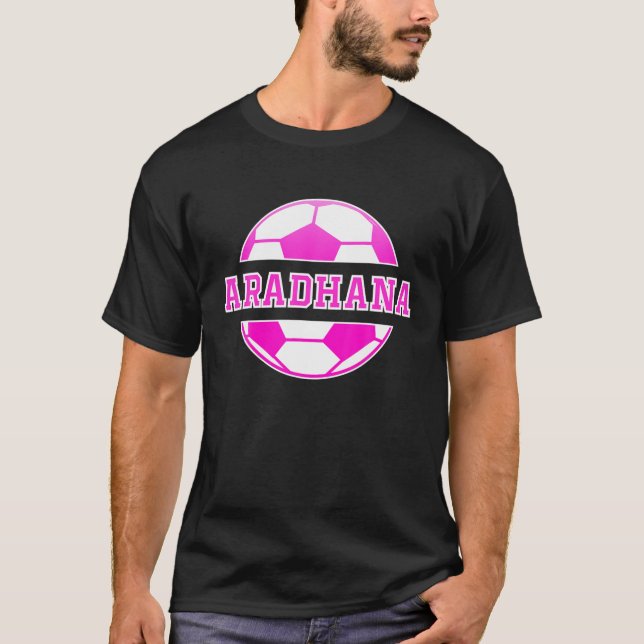 Camiseta Aradhana Nombre Chicas Juega Fútbol Deportivo Fa (Anverso)