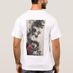 Camiseta Aragonés y flores Pincel de arte japonés tradicion