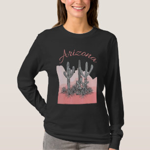 Camiseta Aral rosa de la escena del desierto de Cactus en A