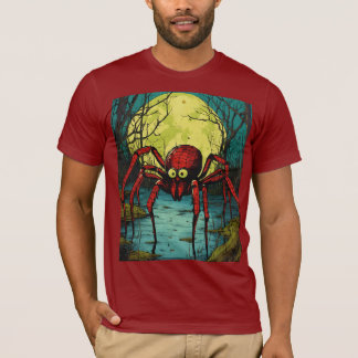 Camiseta Araña aterradora bajo la luna llena - Pop Art Ho