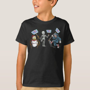 Camiseta Araña Calavera muerta corriendo Skeleton Snowman