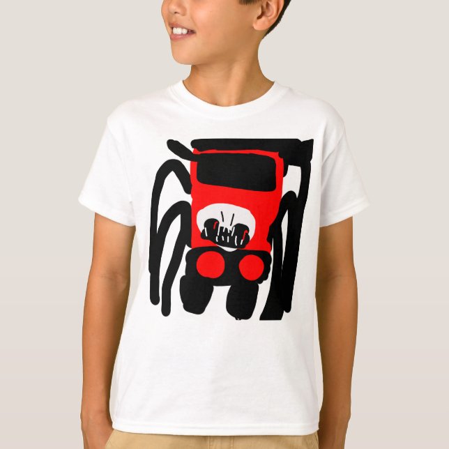 Camiseta araña colorida abstracta (Anverso)