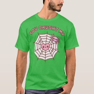 Camiseta Araña Cuta Atrapaste Mi Corazón Amo Pun