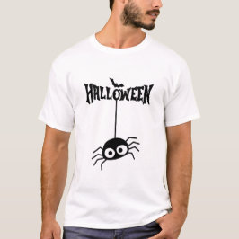 Camiseta Araña de dangling y Bat Halloween