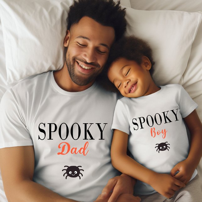 Camiseta Araña de Halloween de la familia Cute Spooky Boy (Subido por el creador)