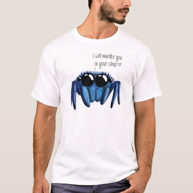 Camiseta araña de salto linda (Anverso)