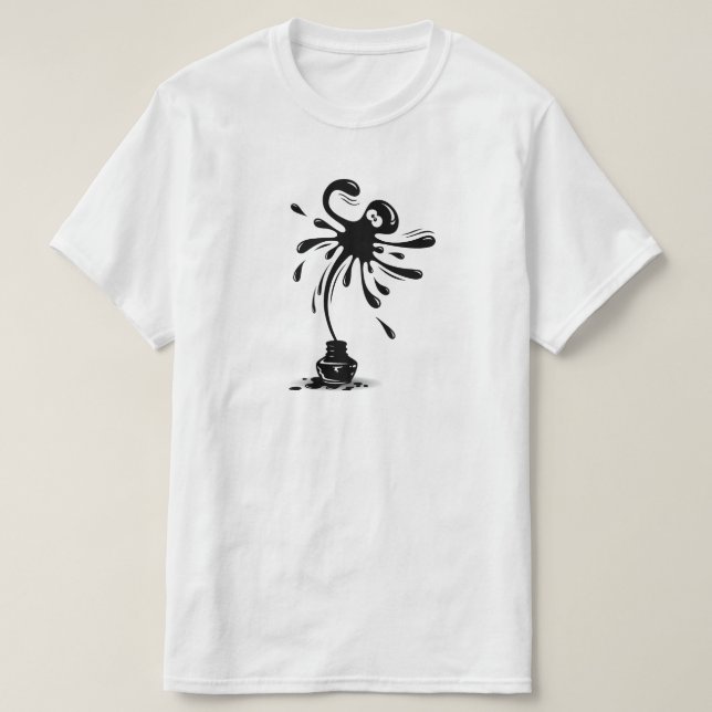 Camiseta araña de tinta (Diseño del anverso)